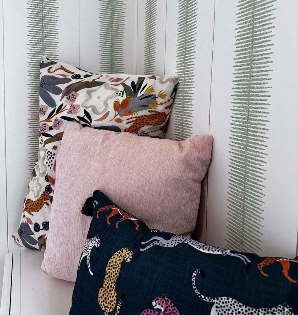 Mudroom wallpaper installed by Eleven Walls