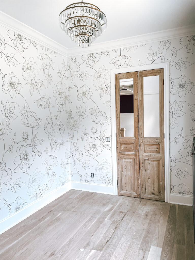 Livette's Wallpaper, Delicate Floral Design installed by Eleven Walls